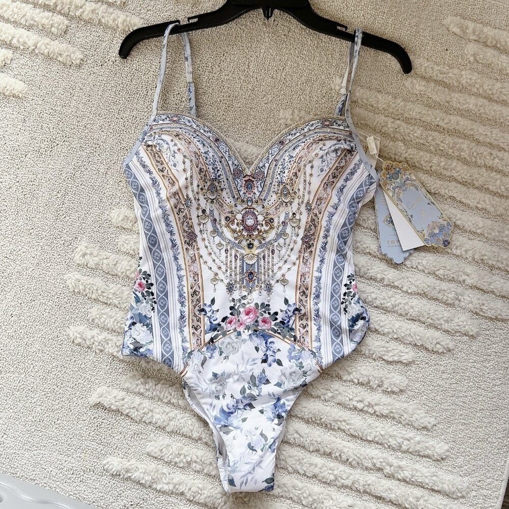 Camilla Multicolor Jewel-Embellished One Piece Swimsuit - Picture 3 of 10